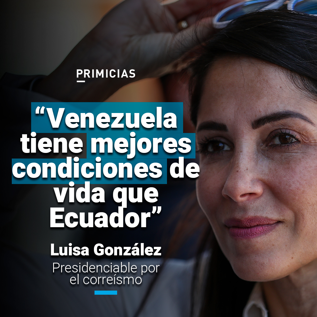 La candidata presidencial por el correísmo, Luisa González, dijo que los venezolanos tienen terror de vivir en Ecuador y han vuelto a su país. prim.ec/BNQt50PIZN9