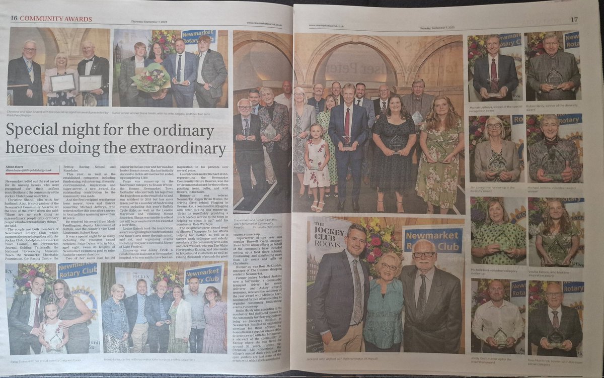 SpawnySteve's tweet photo. Proud and humbled to be chosen as Winner of #TheRotaryClub Newmarkets #Communityawards as #Superserver 'Service above self' award. And to share with my family made it special #itswhatwedo #communitymatters @Amy88Watson @steveall1 @skhouryhaq @KateGraham03 @coopuk @samantha_corti https://t.co/Lhv0dTDtU4