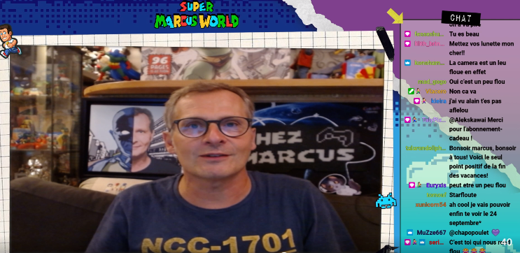 GamerDigital's tweet photo. Vous ne l'aviez jamais vu auparavant, voici en exclusivité l'image d'un @Marcuszeboulet sauvage avec des lunettes. 😎 #MarcusStream. https://t.co/Qh8ppApCOC