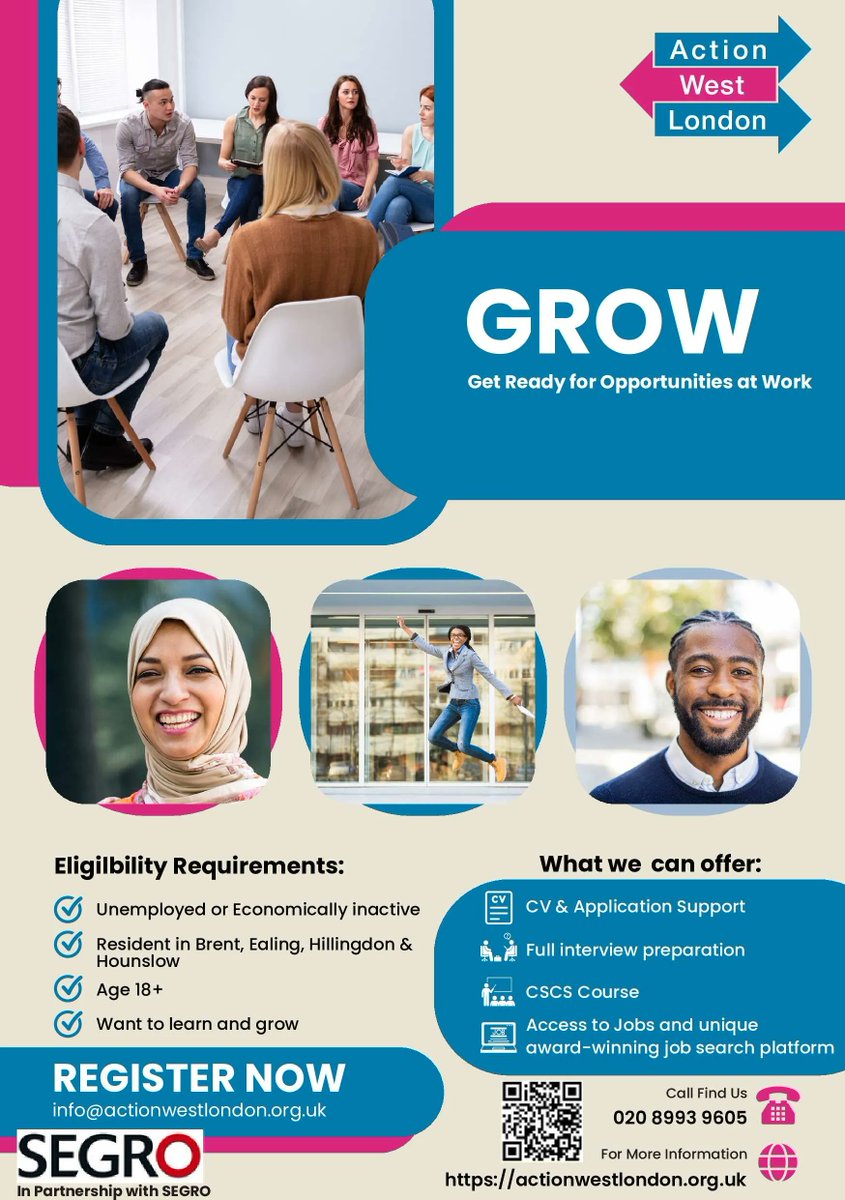 Before we wish you good night #HillingdonHour we want to share one of our active programmes currently open to #Hillingdon residents. The GROW project offers participants the chance to get ready for opportunities for #work. Check out the flyer for more details about registering.