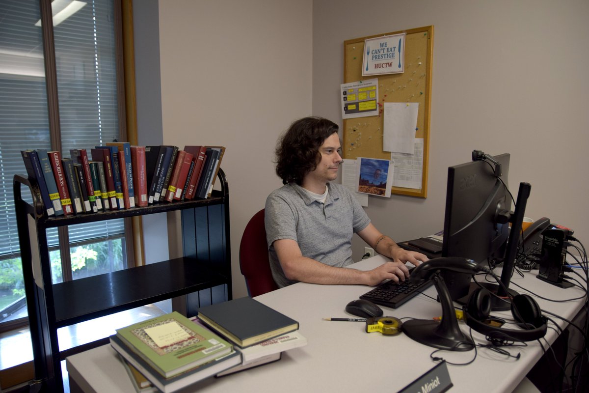 The first week of classes is in full swing! Ryan from Access Services is busy at work scanning material for class reserves. Say hi to Ryan if you see him at the desk! #Libraries #Librarians #LibrariesOfInstagram #Harvard