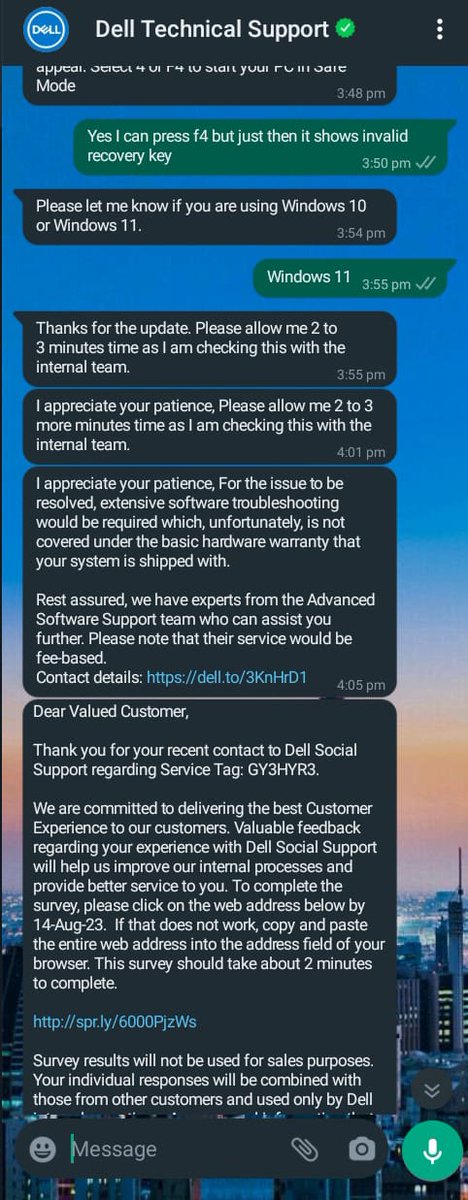 UmarAlam558245's tweet photo. @MichaelDell @Dell @EllenKullman @WendyThomasSCWX @BillScannell2 I purchased my Dell laptop in April 2023 and from day one the screen blackout problem has been there whenever I play videos either online or downloaded. and today 5 month passed and NO solution https://t.co/SspJM8gz0R