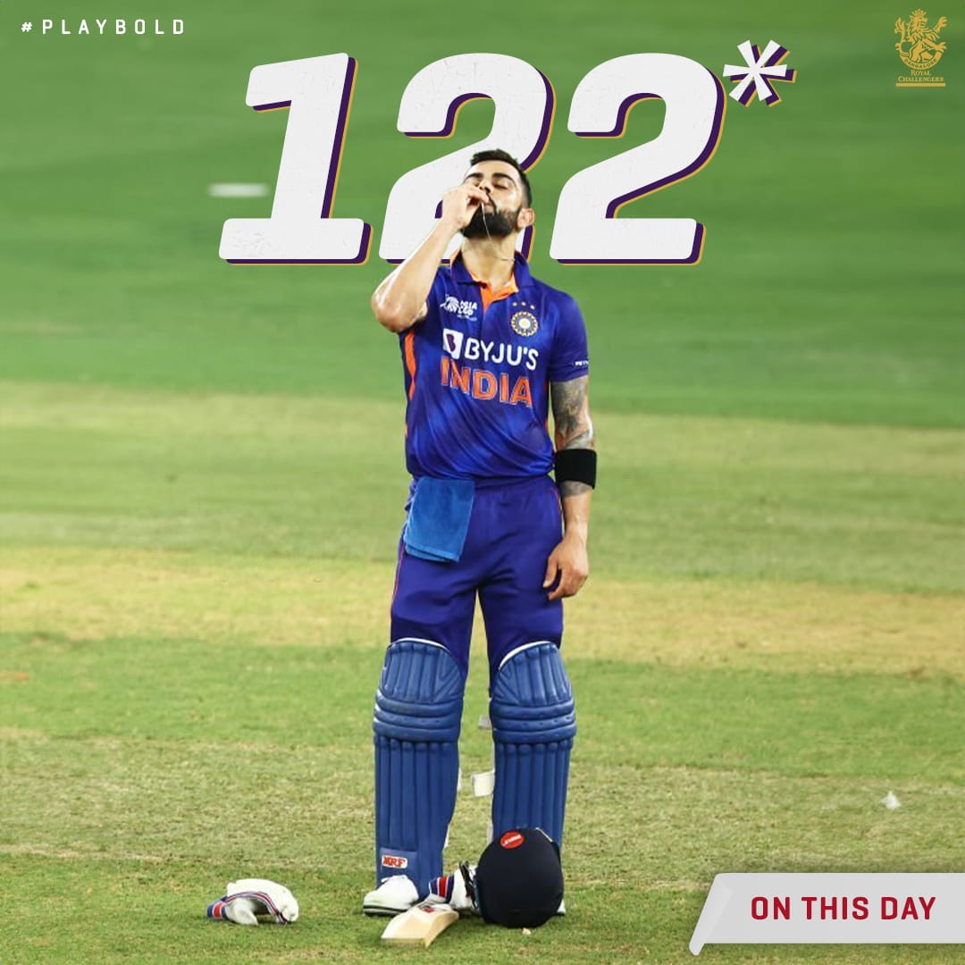 The much awaited 7⃣1⃣st Ton ☑️ 🥹 #OnThisDay last year, Virat Kohli slammed his maiden T20I century, in the Asia Cup vs 🇦🇫 💯 👑 Hoping for another big one in #AsiaCup2023 🤞 #PlayBold #TeamIndia @imVkohli