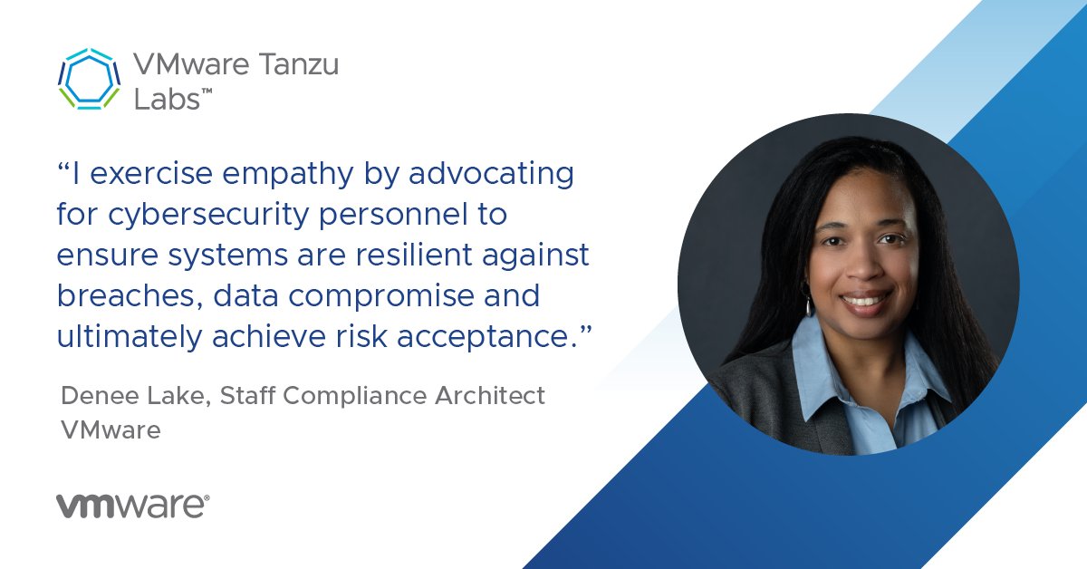 Talented teammates are what make Tanzu Labs a success. Take, for example, Denee Lake. She is a cybersecurity powerhouse on the Labs team who harnesses empathy to ensure system compliance for our Public Sector customers.👏