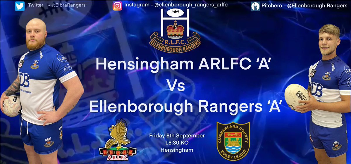 Back to it for our A Team tomorrow night as they make the journey to Hensingham! 

🏆 Iggesund Cumberland League

📅 Friday 8th September

🆚 <a href="/hensingham_arl/">Hensingham ARL</a> A

⏰ 6.30pm KO

🏟️ Cleator Moor Road, Whitehaven

Get up and support the lads 👏🏻👏🏻👏🏻

🔵⚪️🔵