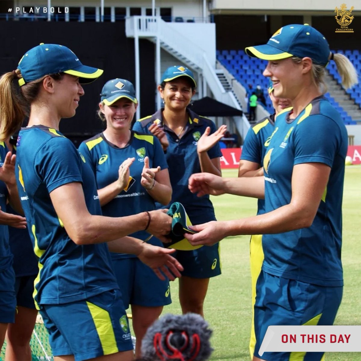 Pez Prowess in Antigua 💯 #OnThisDay in 2019 🆚 WI, @EllysePerry slammed her 2️⃣nd W-ODI ton with a fine 1️⃣1⃣2⃣ to propel 🇦🇺 to a series victory! 🔥 A memorable day for✌️of our RCB stars as Ellyse handed Erin her ODI cap on debut too! 🧢🤝 #PlayBold