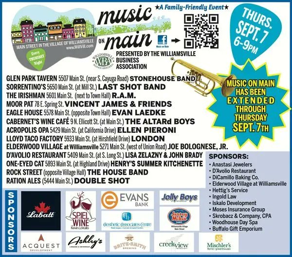DAvolios's tweet photo. Lisa Zelazny and John Brady will close out Summer 2023 Music on Main tonight! The weather should be perfect so get your tooshies on over to 5409 Main St. for a little food , a little drink and lots of great music!

#davolio #yum https://t.co/j8EOxFgVIT