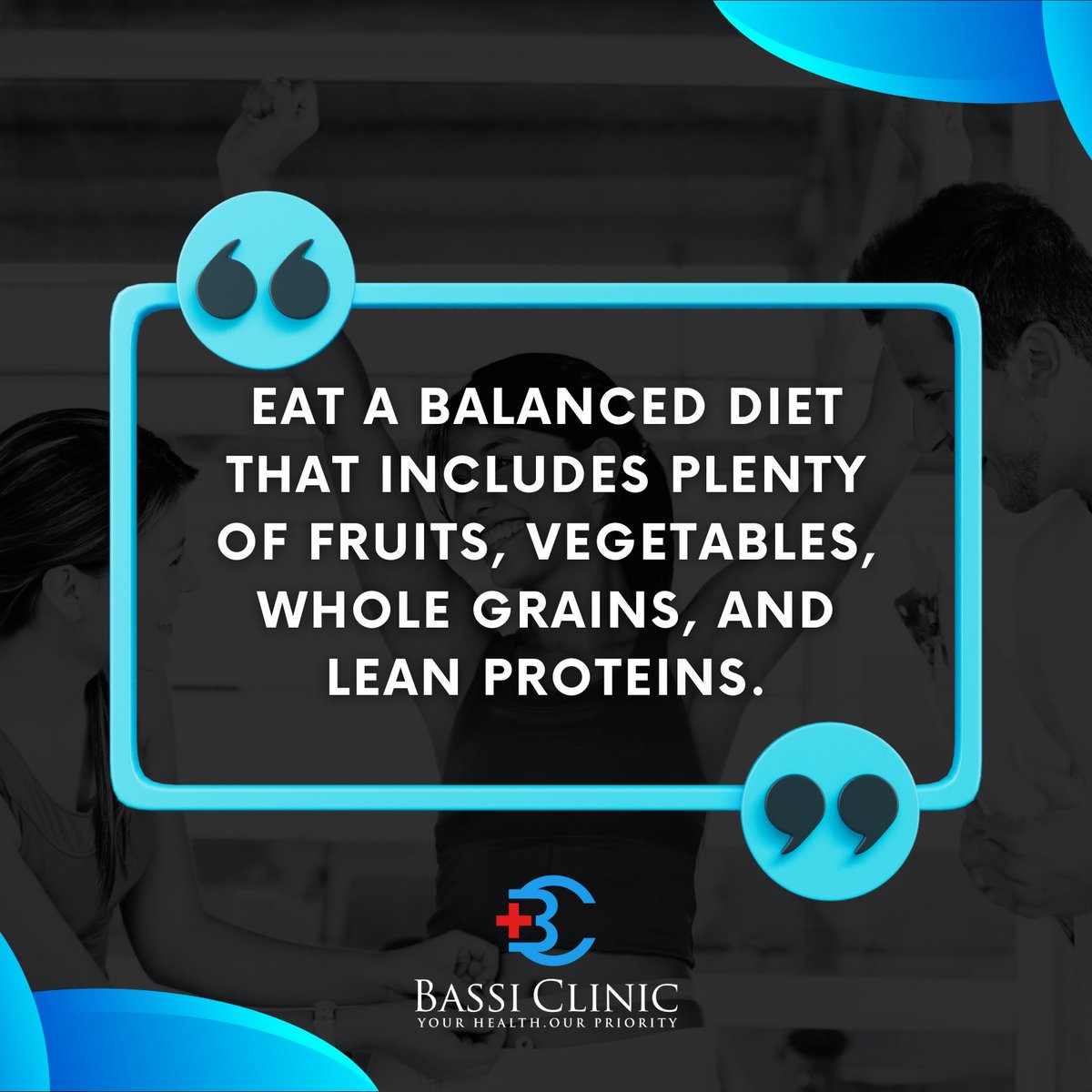BassiClinic's tweet photo. 🍏Fuel your wellness journey with a balanced diet!  Remember, health starts on your plate! 💪

#healthyeatingtips #nutritionfacts #wellnesslife #balanceddiet https://t.co/83p7O9iMF5