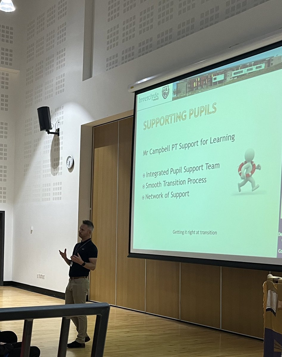 CVAPupilSupport's tweet photo. Mr Campbell spoke to P7s and their adults tonight about how we will support them through their transition @clydeview_a https://t.co/N898ahEl4I