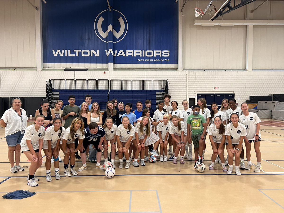 Thank you Freshman Girl’s Soccer for joining our first Unified Soccer practice! We had a blast! @wiltonhighschool @wiltonhsathletics #WiltonWayCT
