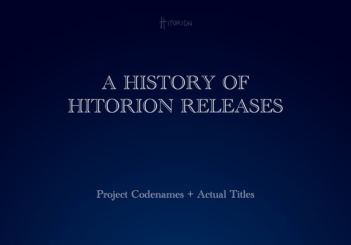 HITORlON's tweet photo. #ProjectValley🍃 and #ProjectSigma🍂 are to be revealed soon! Here’s a history of my previous original releases and their corresponding project codenames.

(a thread 🧵) https://t.co/COiXD3v2l4