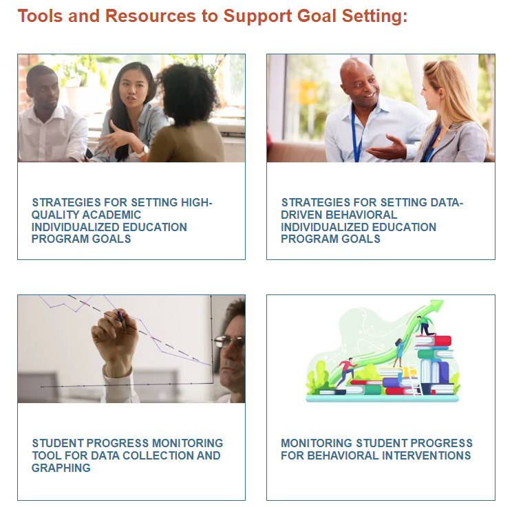 TheNCII's tweet image. As the school year is getting underway for many educators and parents, remember to check out the many resources on @TheNCII&apos;s website such as our academic IEP  and behavior IEP goal setting guides, and our PM data collection and graphing tool. intensiveintervention.org