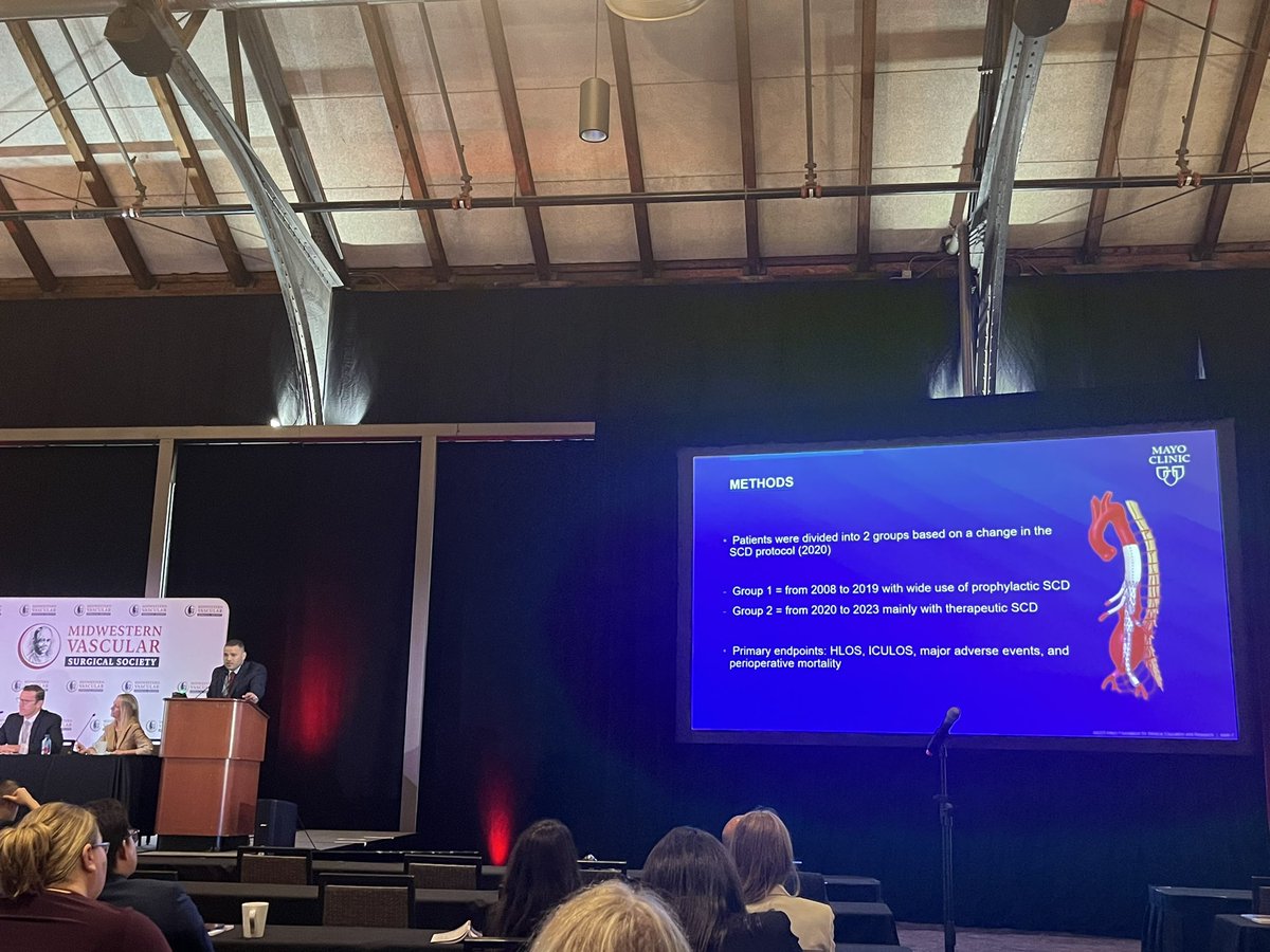 NCP_MD's tweet photo. Stellar work on decreased LOS after FB-EVAR without prophylactic CSFD by @DiegovRodrigues, another @FutureVascSurgn applicant from @MayoVascSurgery! Great work @drbermendes!  @MWVSSociety @GustavoOderich @randydemartino #AortaEd #SCI #MVSS2023 https://t.co/gG2fC0B04k