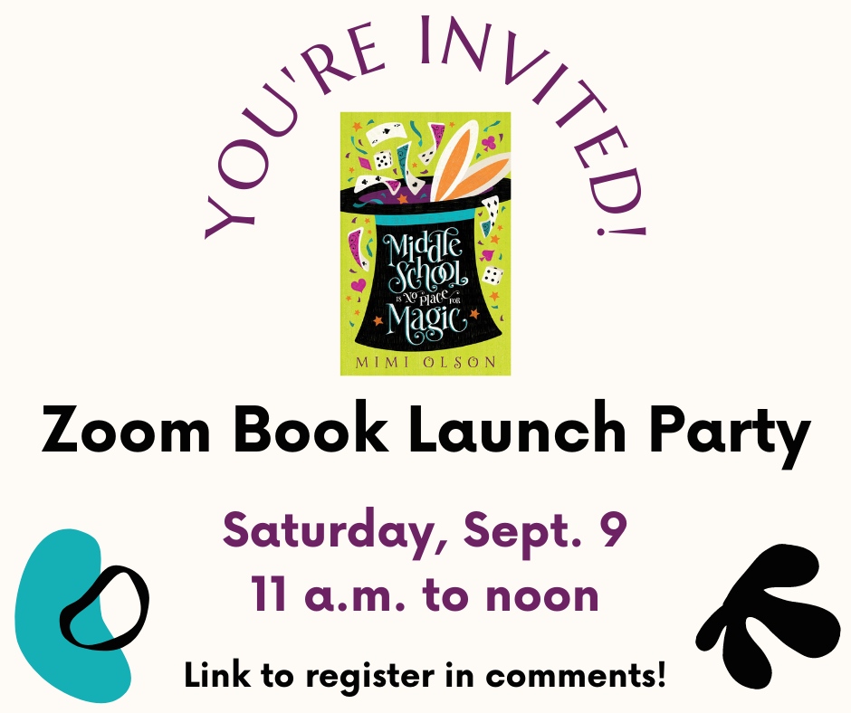 authormimiolson's tweet image. YOU ARE INVITED🐰🪄💌⁠
⁠
The Zoom Book Launch Party for Middle School is No Place for Magic is this Saturday from 11 a.m. to noon. Thanks to everyone who already signed up! ⁠
⁠
us02web.zoom.us/meeting/regist…⁠
⁠
⁠
#judyblume #BookPosse #BookExcursion #MGBookChat#MGBookClub ⁠