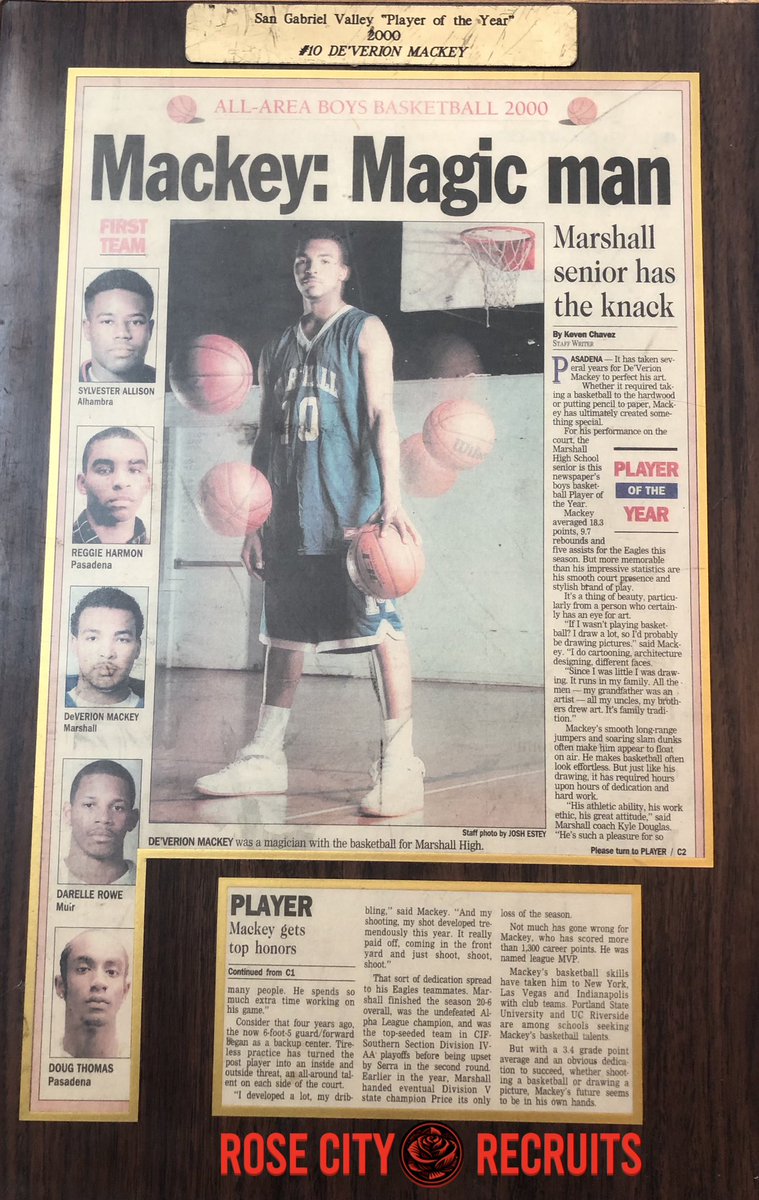 RoseRecruits's tweet photo. Throwback Thursday, can’t talk about Dena hoops 🌹🏀without talking about the young men pictured here💯 three of them are still very influential to Pasadena, training the next generation. #IYKYK #Circa2000 @SGVNSports @James_Escarcega @latsondheimer @Trigonis30 @RonMFlores https://t.co/oxCPlp2eQL