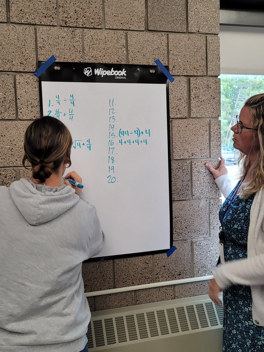 Used wipebooks for Building Thinking Classrooms PD today. Thanks <a href="/Wipebook/">Team Wipebook</a>! #GreatMindsDontThinkAlike