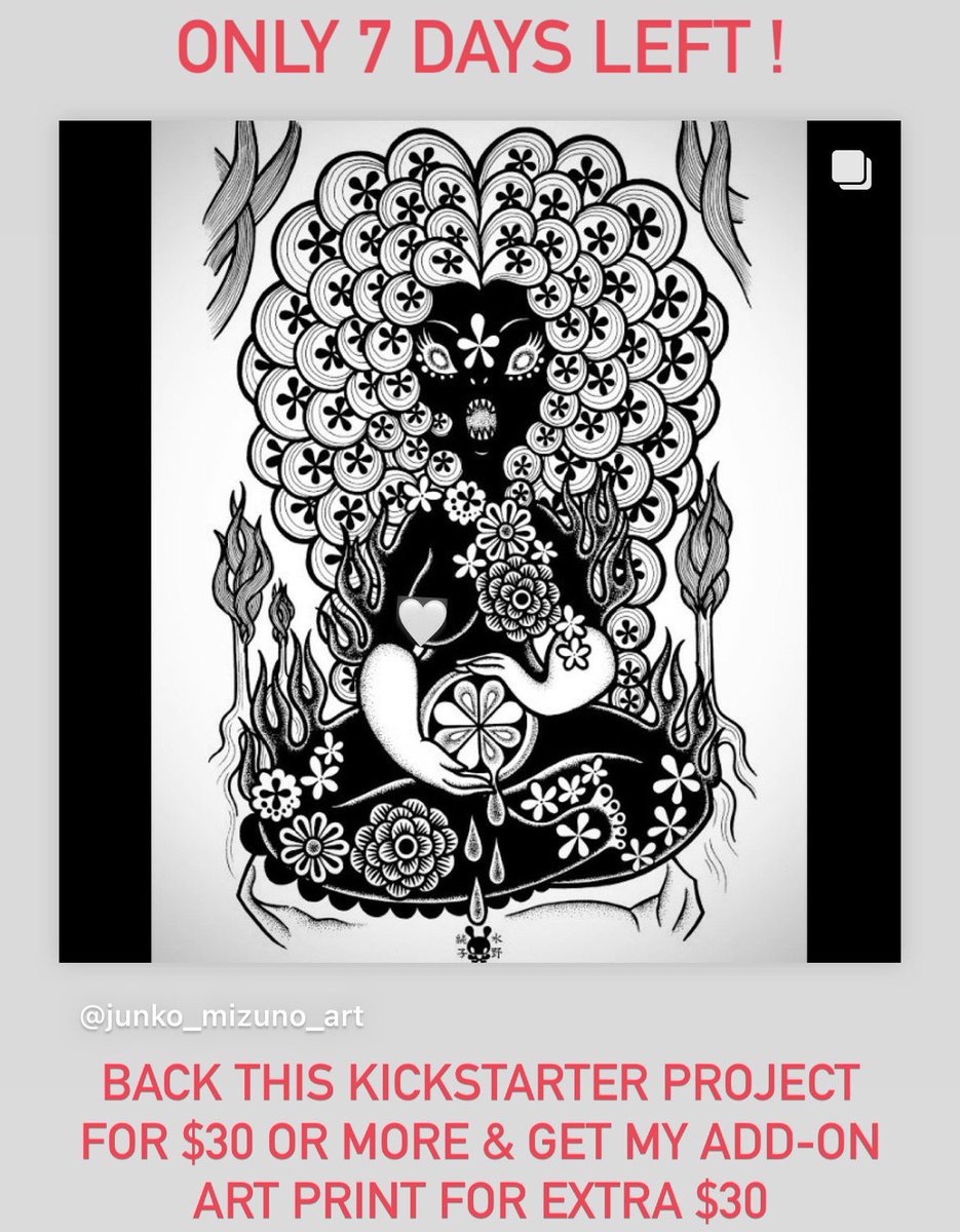 🚨ONLY 7 DAYS LEFT!🚨
Back Death In The Mouth Kickstarter project for $30 or more and get my add-on art print for extra $30.
Details here! 👉🏼 https://t.co/CkVQWiAc1Z