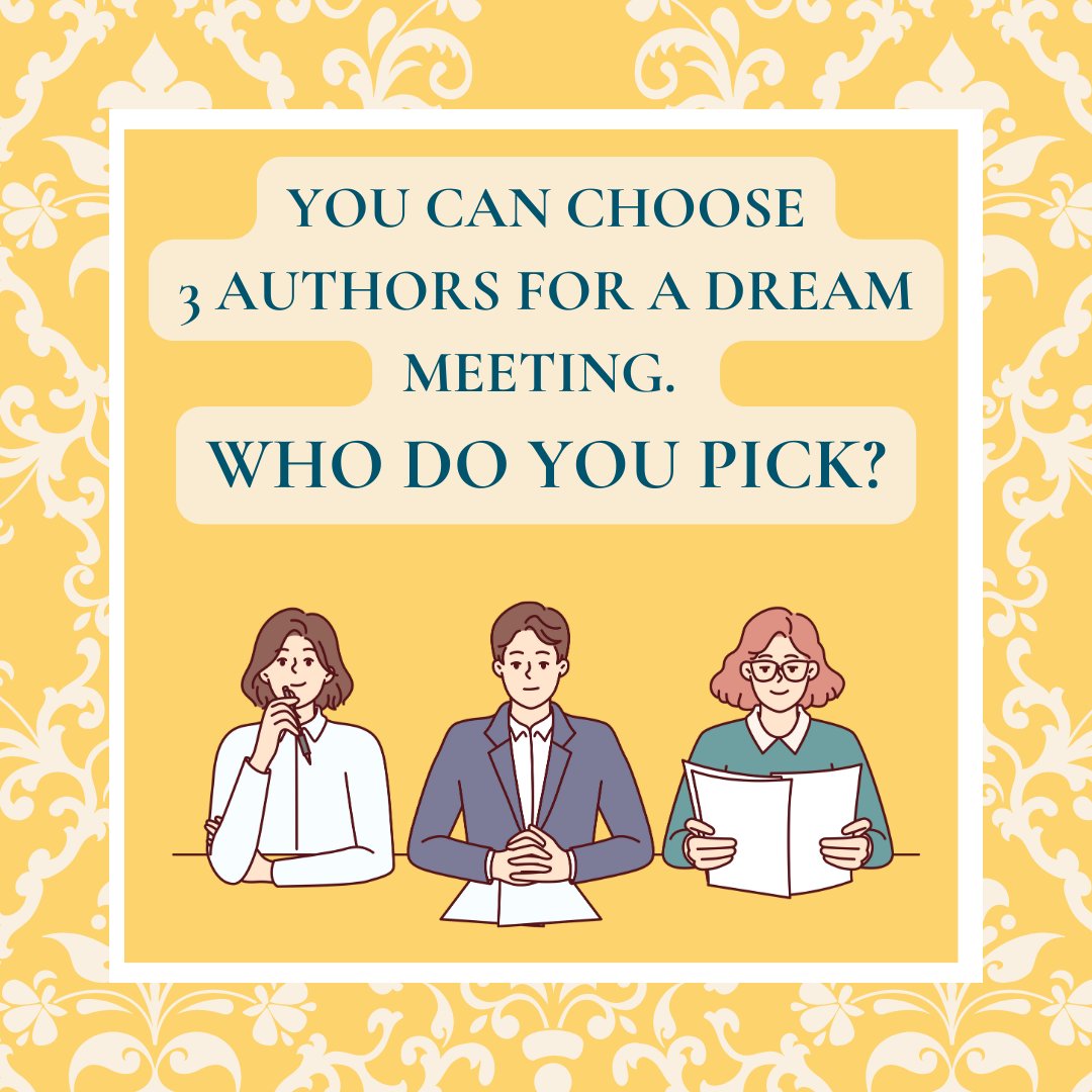 📚 Dream Scenario: You get an hour with 3 authors of your choice to talk about ANYTHING! Who would you pick and what would you discuss? 🤔 Tag them and let's make this conversation epic! 🌟

#DreamAuthors #WritingCommunity #AuthorChat #LetsTalkBooks #TagYourFaves