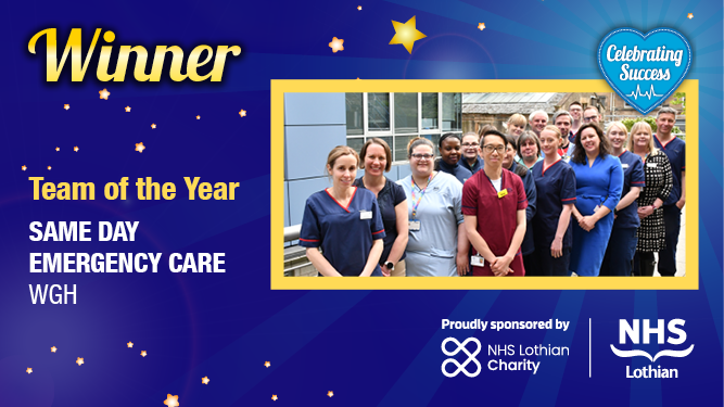All our teams are deserving of recognition and thanks, but only one can win Team of the Year tonight.

And the winner is... 🥁

Same Day Emergency Care (SDEC) <a href="/WghLothian/">WGH Connect</a>!

Congrats team – you should be very proud #CSA23