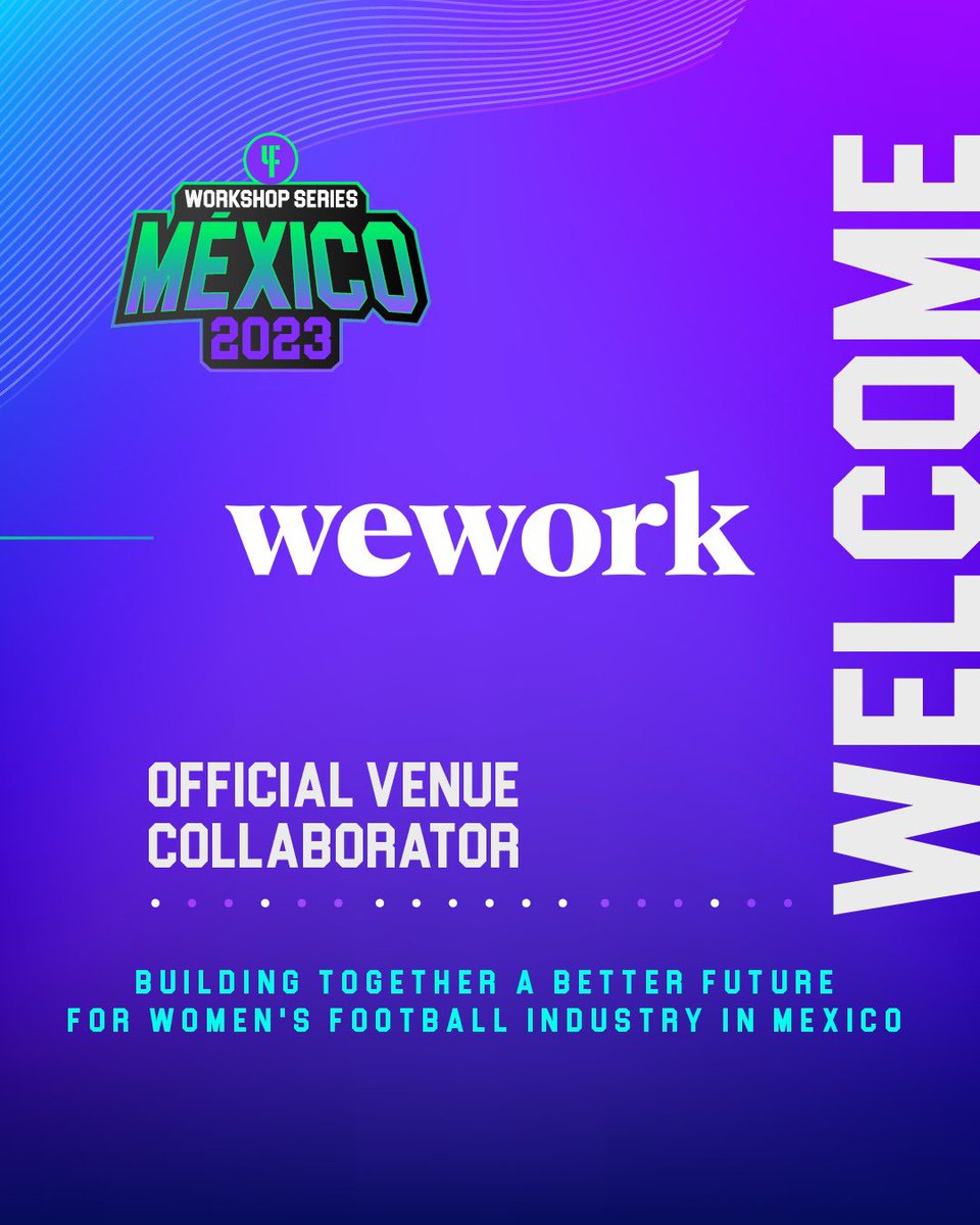 Zone4Football's tweet photo. 📣Welcome We Work LATAM to the Workshop Series: Mexico 2023 ! 

⚽️👏🏽We are very excited that you have joined the women's football movement for Mexico as our Official Venue Collaborator! https://t.co/3o89BhfWB7