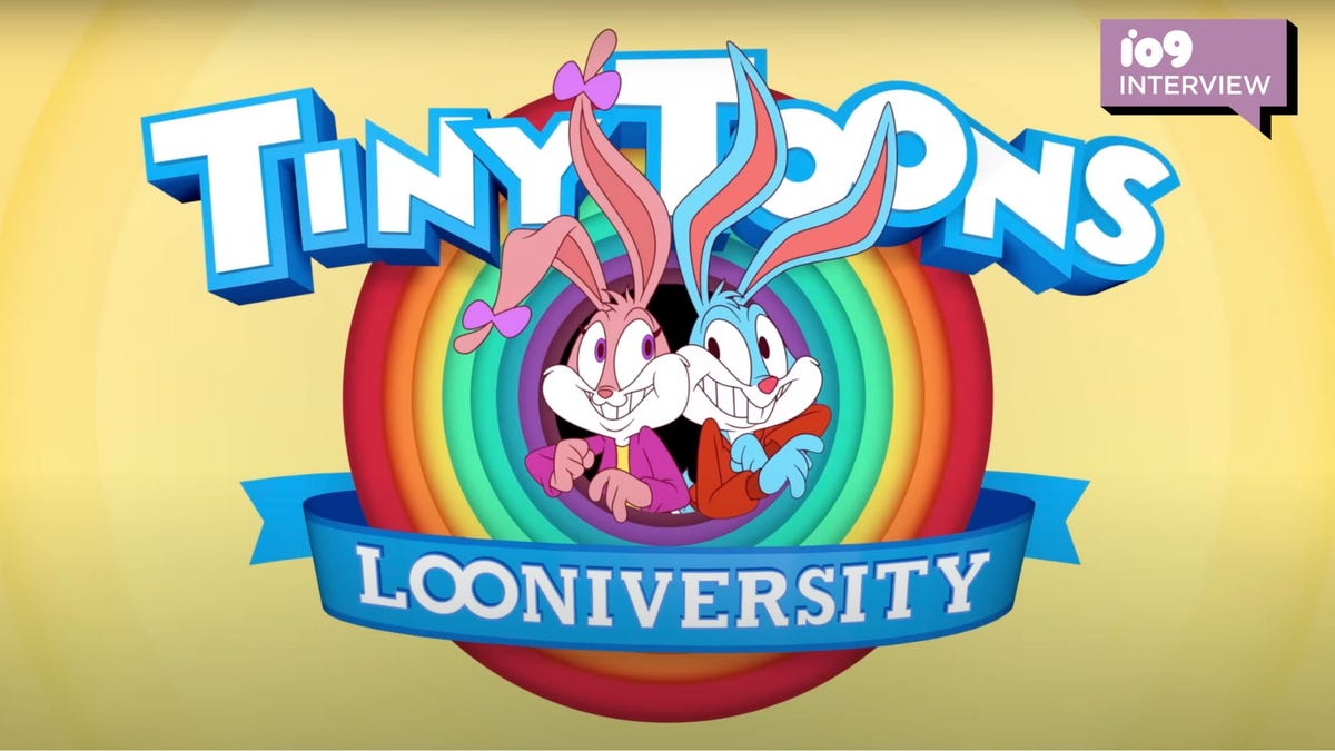 Gizmodo's tweet photo. The Tiny Toons Looniversity Gang on Bringing Back the '90s Cartoon https://t.co/uDcb2rPQdq https://t.co/fpXT6MTvze
