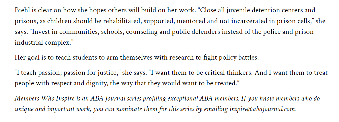 CFJC_NULaw's tweet photo. No better last word than from Julie herself - thank you @ABAJournal! https://t.co/q4mP4wu5kA