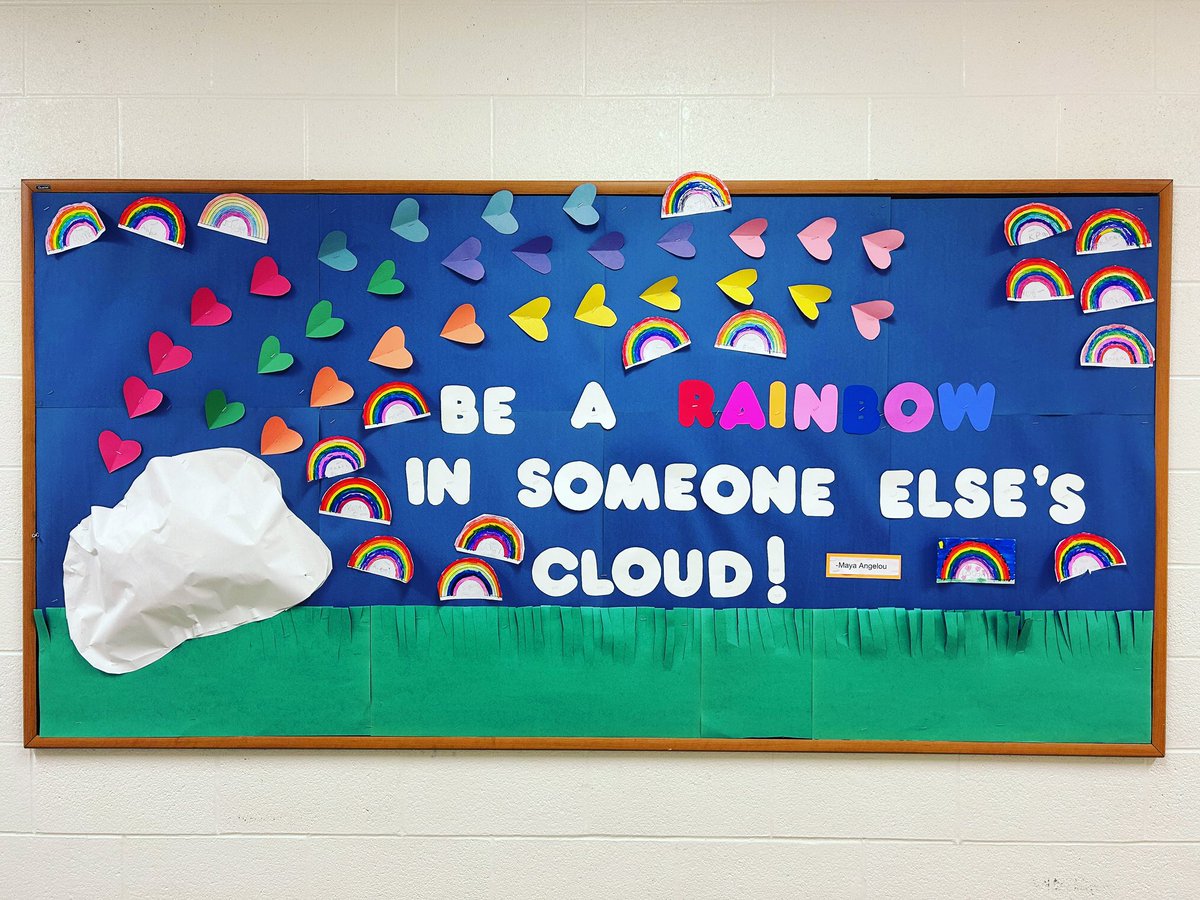 Be a rainbow in someone else’s cloud! A special reminder from Mrs. Ton’s Grade 1 class #KindnessMatters