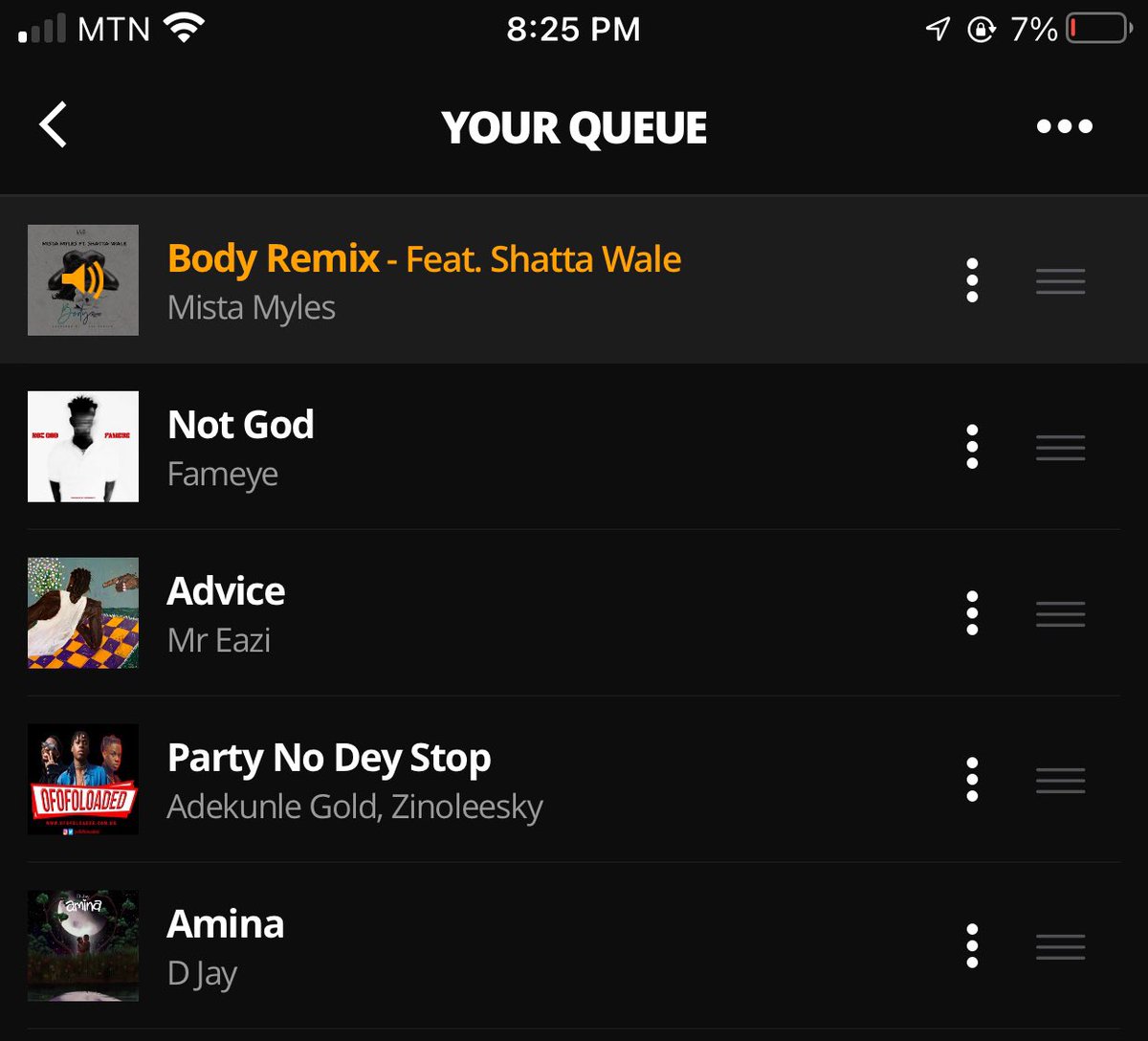 My PlayList @mistamyles_ @Fameye @mreazi @adekunleGOLD @Djay #SHOWYOURPLAYTLIST