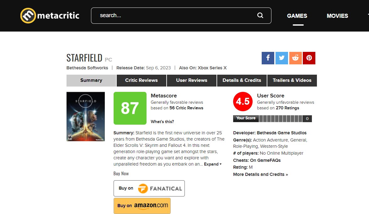 Metacritic ranks Bethesda as top-rated big publisher of 2017