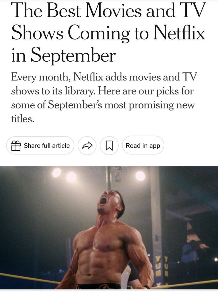 MrPEC_Tacular's tweet image. HUGE THANK YOU to THE NEW YORK TIMES for posting my photo in their feature for THE BEST MOVIES &amp;amp; TV SHOWS coming to NETFLIX:

nytimes.com/2023/09/07/art…

See our HUGE debut of WRESTLERS WED 9/13 on @netflix!

#STOKED

@gregonepotato @KySportsRadio @TheRealAlSnow @CBS @CBSBigBrother