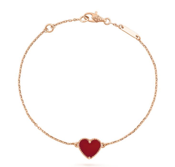 van cleef &amp; arpels ‘sweet alhambra’ heart bracelet