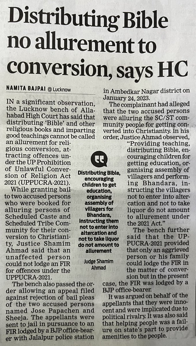 v_sanjai's tweet image. Then why distribute #Bible? Religious books are not distributed due to altruism. Evangelists are not angels. We all know that, don’t we? 😁
#anticonversion #Christianity @namitabajpai1