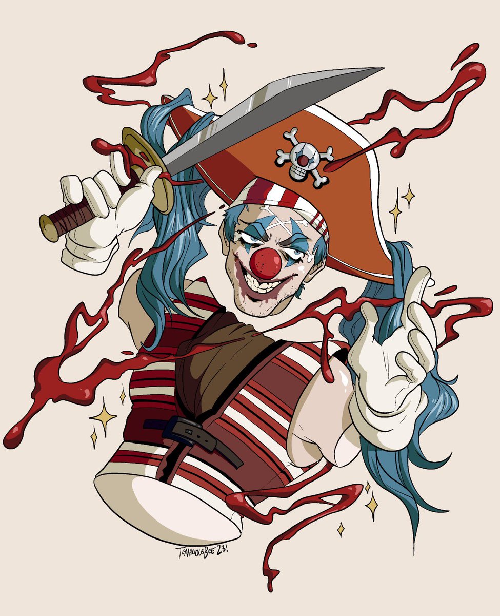 tenaciousbee's tweet photo. The ✨Pirate✨ Clown Prince of Crime 🤡 #buggytheclown https://t.co/TupN22XIys