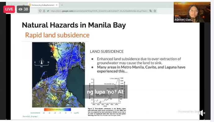 oceana_ph's tweet photo. Cleng Julve @AghamNasyunal: Reclamation is development for whome? Discusses the hazards and climate impacts of Manila Bay activities. #StopReclamation #NoToDumpAndFill #SaveManilaBay https://t.co/Gv2pZU4VS2