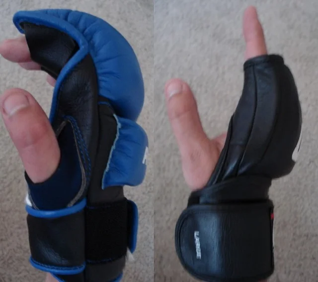 WonderbreadMMA's tweet image. PRIDE gloves were specifically designed for MMA and even curled the fingers to avoid eyepokes

Then the UFC changed it to their own design after purchasing the company

I'm left asking, why change them?