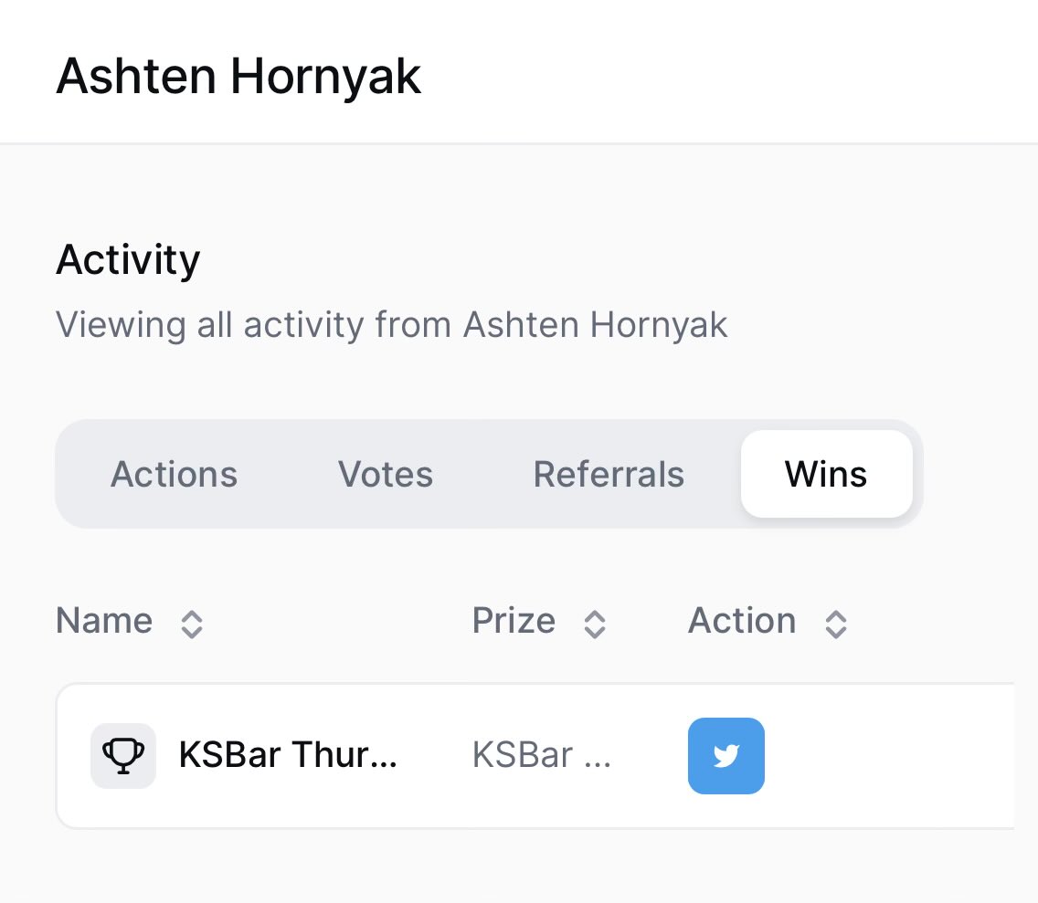 Congrats to Ashton Hornyak for winning the $500 tonight from ⁦<a href="/KYCauses/">Commonwealth Causes</a>⁩ at the NFL ⁦<a href="/KSBarAndGrille/">KSBar & Grille</a>⁩ Thursday Night giveaway