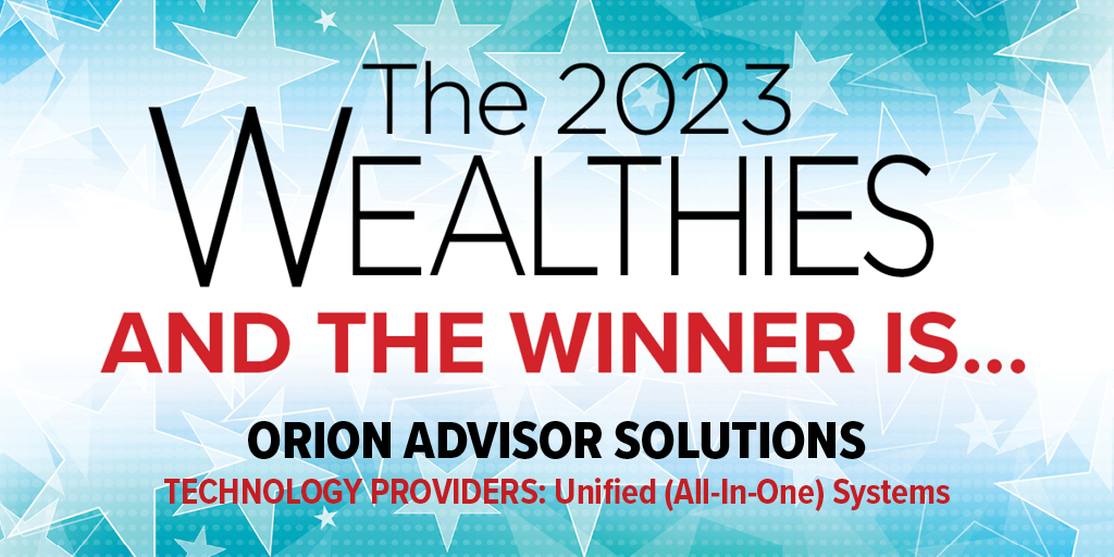 wealth_mgmt's tweet photo. Congratulations @Orion_OAS, winner of the TECHNOLOGY PROVIDERS: Unified (All-In-One) Systems category of the 2023 Wealth Management Industry Awards! #Wealthies https://t.co/bobljMgPM9