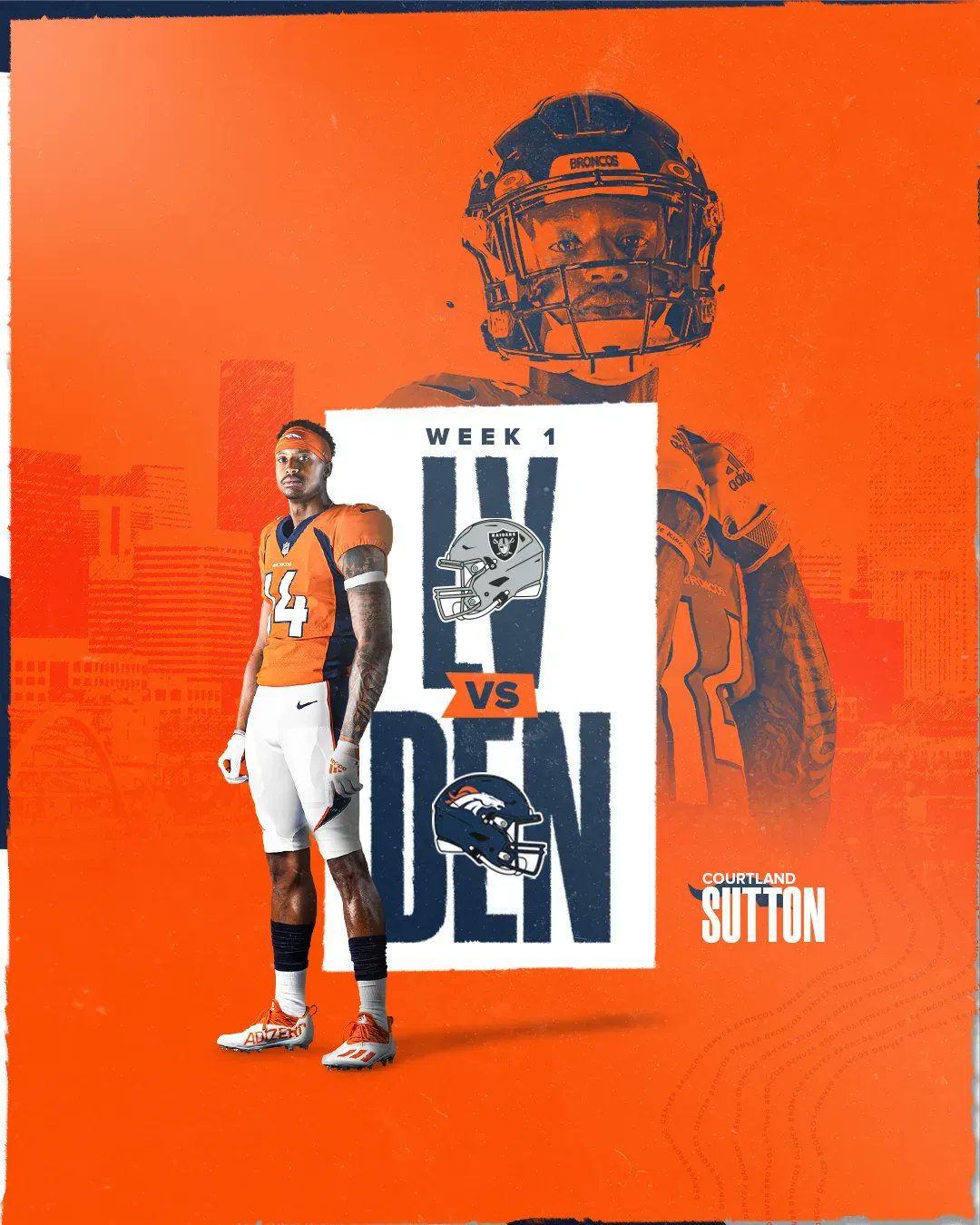 Denver Broncos on X: 'Week 1 on deck. #BeatTheRaiders x @SuttonCourtland   / X