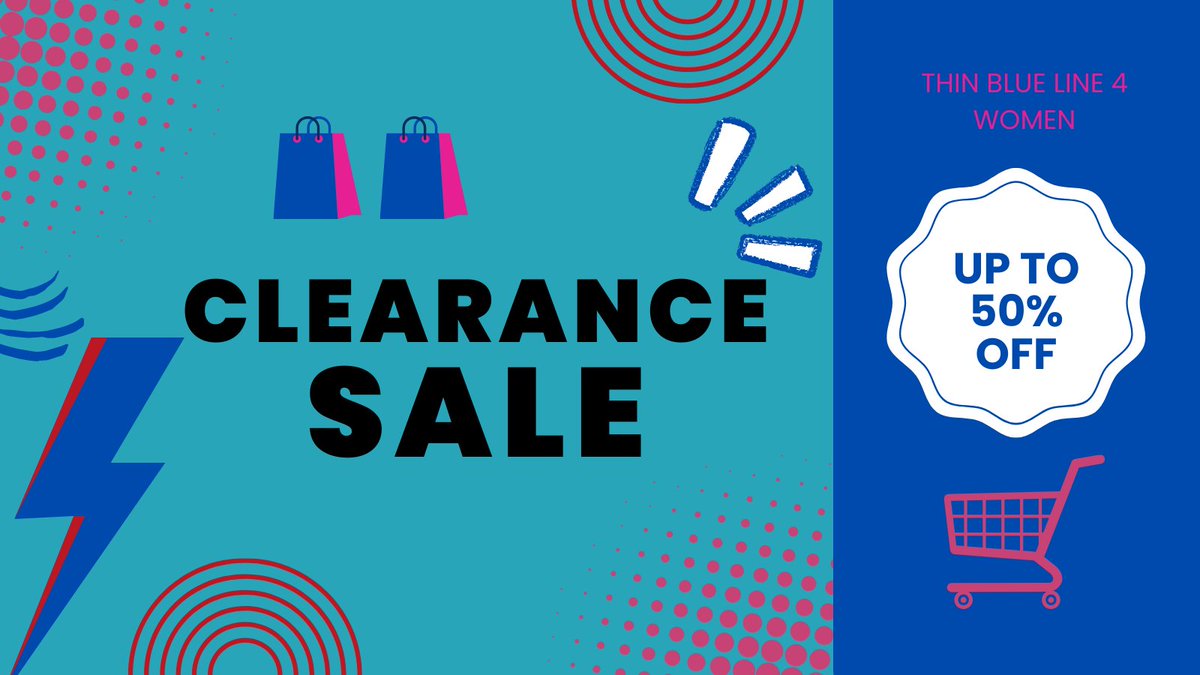 ThinBluLn4Women's tweet image. Take advantage of my clearance prices and stock up now for holidays, birthdays, or a gift for yourself. SHOP—thinblueline4women.com/shop

#ThinBlueLine  #livepd #shoppingonline