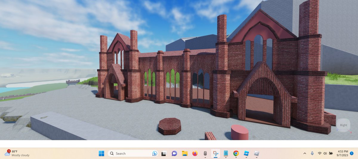 MechroHunt's tweet photo. Started building a church which is gonna be connected to the main castle at spawn,

#ROBLOX #RobloxDev #robloxart #Playlist #architecturaldesign #3dmodeling https://t.co/uO1L2f1FkI