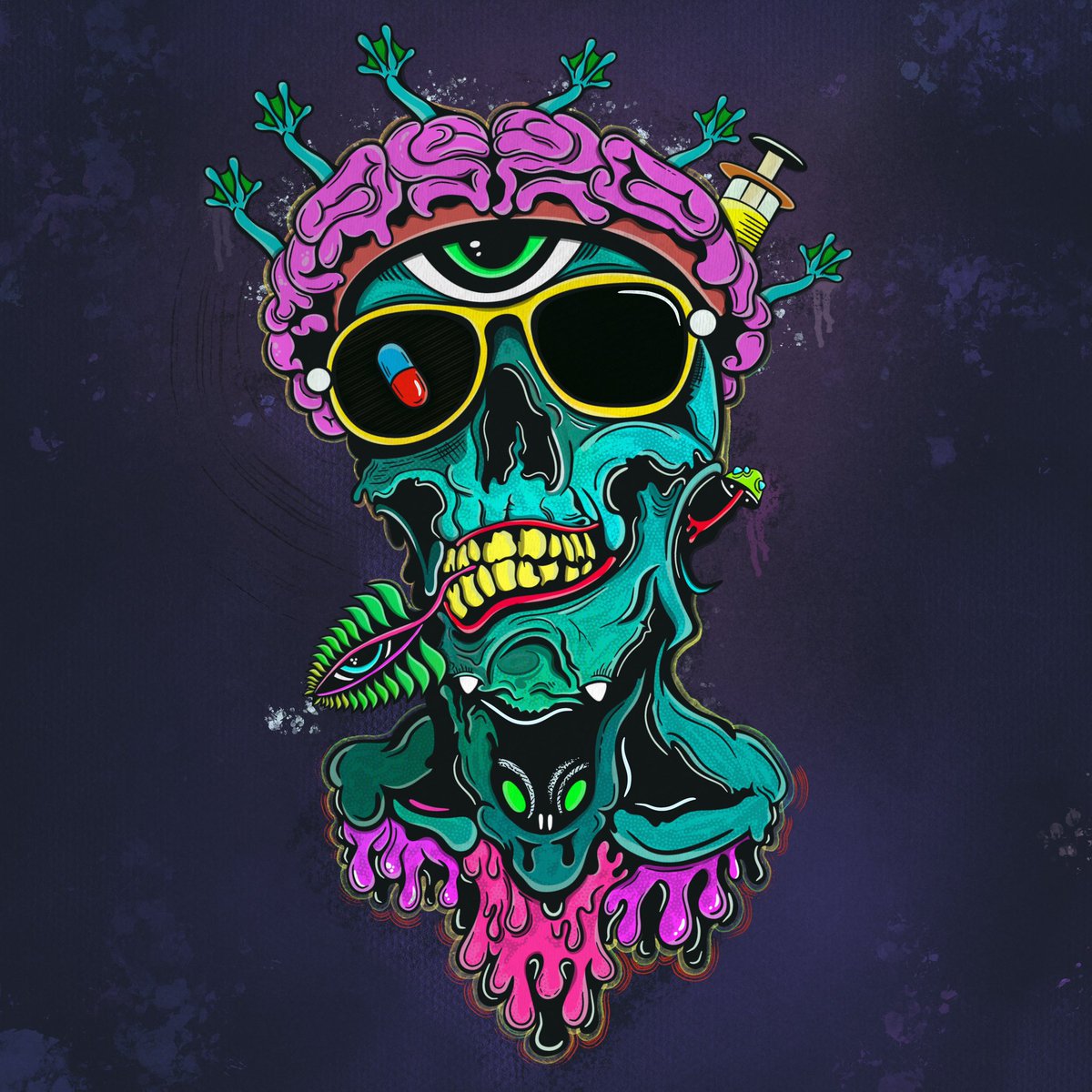 I N F E C T E D 💀💉🦠
.
.
.
.
.
.
#digitalart #nftart #Psychedelicart #NFTshill