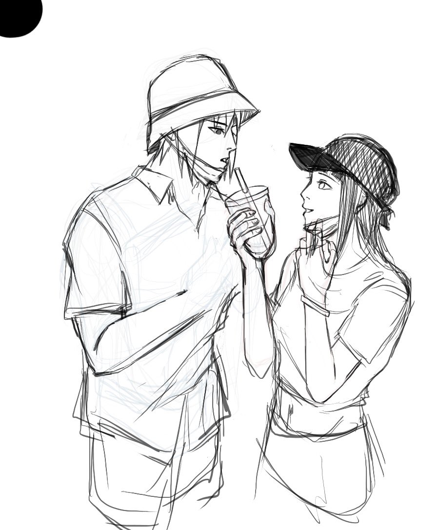 cyantasim's tweet photo. Sasuhina sketches from last year https://t.co/nARmchujNn