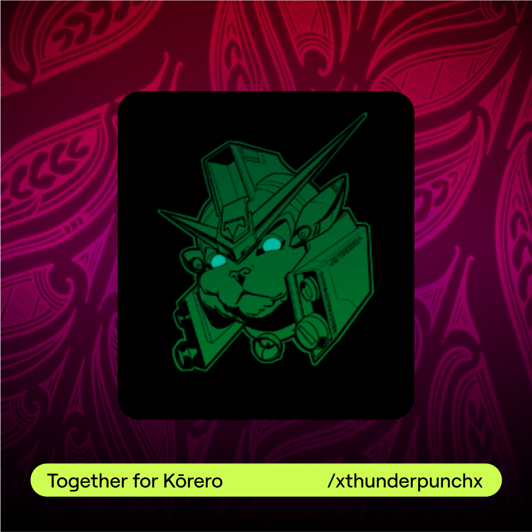 Twitch_ANZ's tweet photo. Super special shout out to @thunderxpunch for making the sweet art you'll see throughout the month. Catch him streaming his work and more on Wednesday 13th and 20th at 9:30am 👉 https://t.co/37OFP7w0u3

#TogetherForKorero https://t.co/bJaFaiz4iC