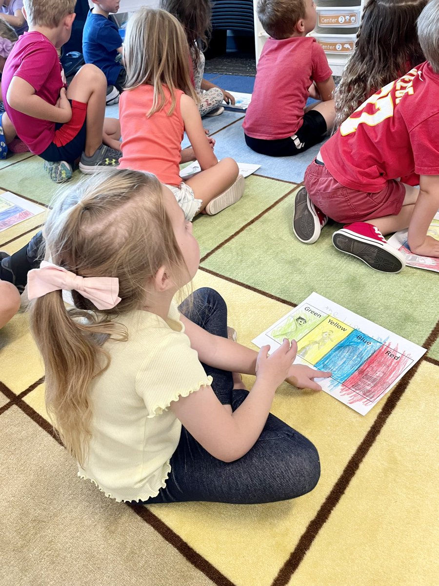 Kinder learned about our zones of regulation during our counselor lesson with Mrs. S! We worked on identifying feelings into the four colors.