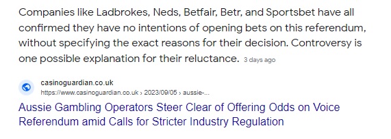 kity_katz's tweet image. The big gambling companies aren't doing the referendum, apparently.

Which could be because they've developed a social conscience. 🙄

But it's more likely they've found it difficult to assess the probability of a particular outcome. 🤔

I'm #VotingYes