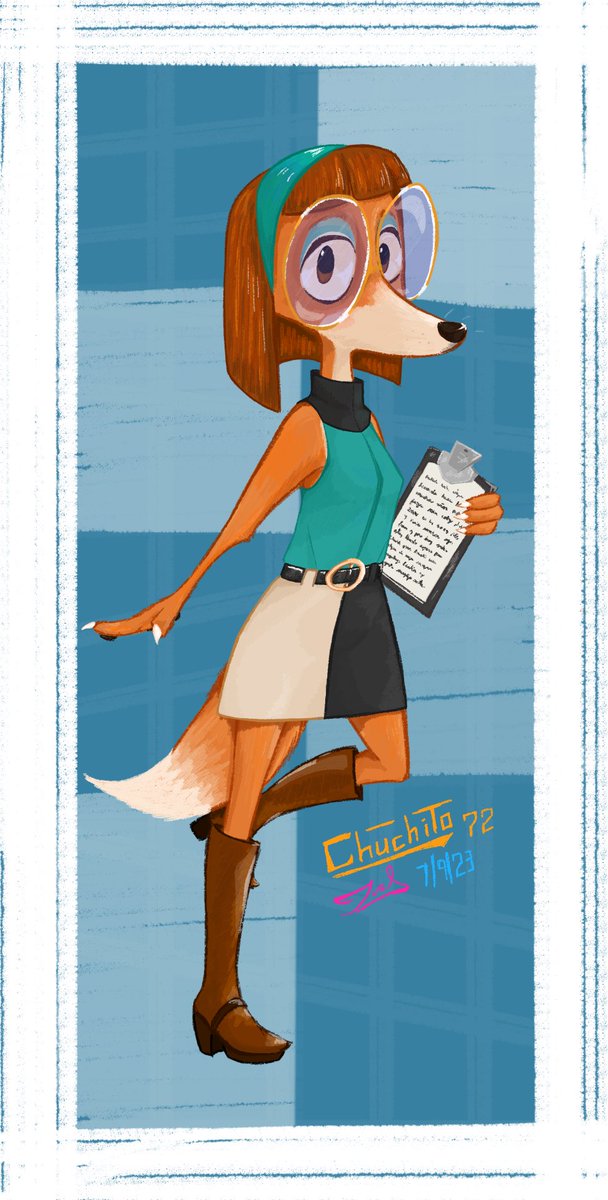 i havent even seen the first movie but i cant say no to a dog girl with glasses, and i give her a bit more of my style in fashion.