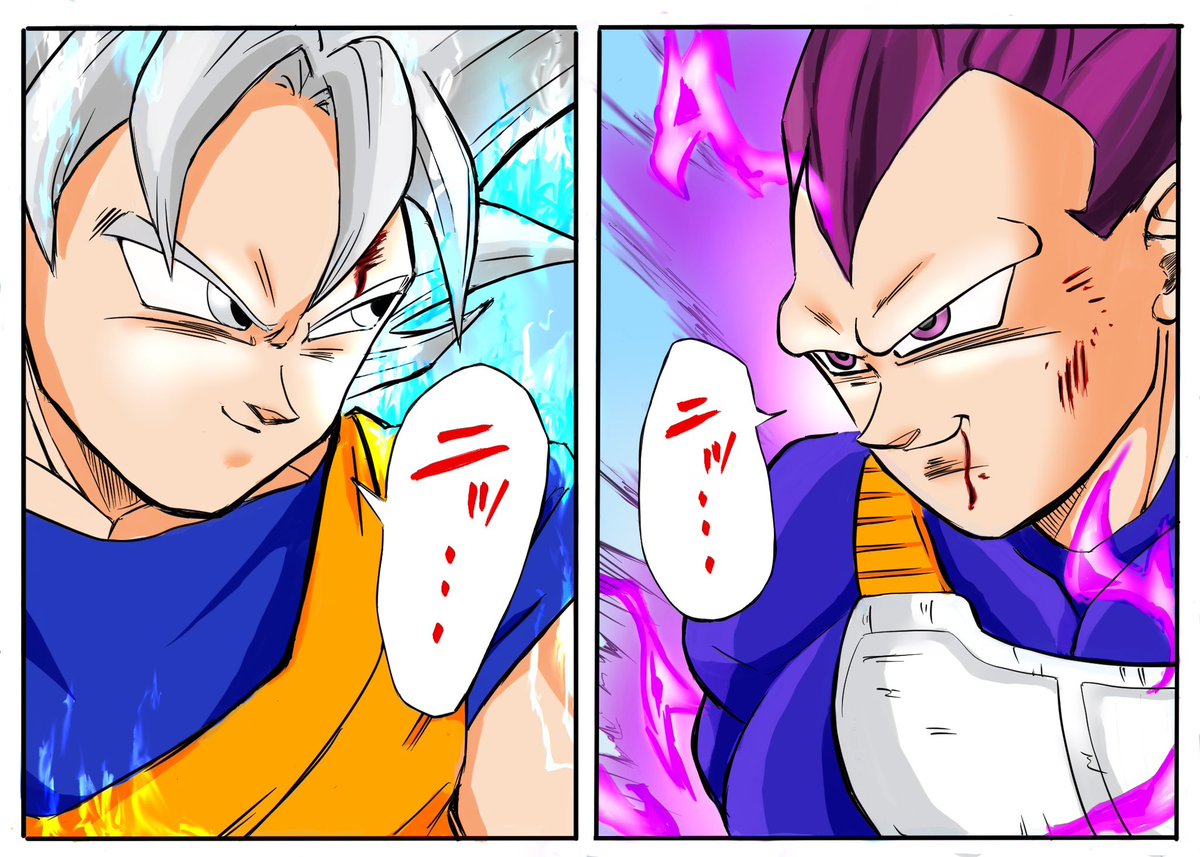 「勝負だ!カカロット!」
「来い!ベジータ!」

#ドラゴンボール #身勝手の極意
#我儘の極意 #イラスト 