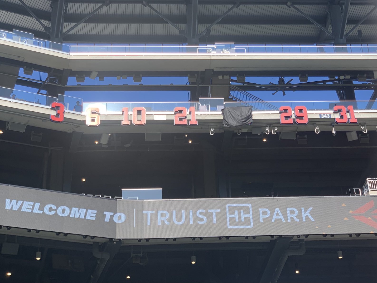 Derrick Goold on X: Andruw Jones' No. 25 awaiting its unveiling as a