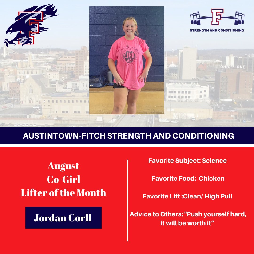 🚨August LOTM🚨

The month of August goes to two soccer girls!!!

Chloe Smith &amp; Jordan Corll!!

In-season did not slow these two down, with Jordan having 138% attendance and Chloe having 125%!!