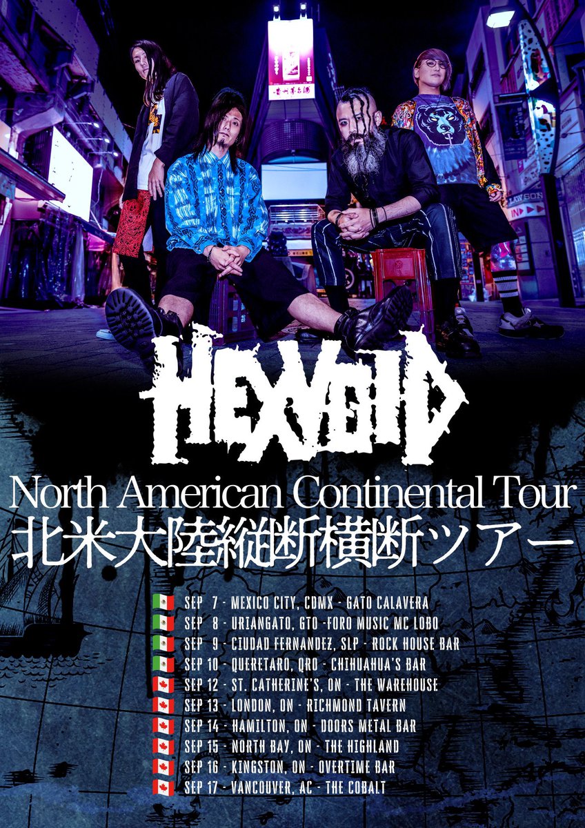 ARROW_JAPAN's tweet photo. HEXVOID North American Continental Tour 2023

Mexico
7th Sep - Mexico City
8th Sep - Moroleon
9th Sep - Reoverde 
10th Sep - Queretaro

Canada
12th Sep - St.Catharines
13th Sep - London
14th Sep - Hamilton
15th Sep - NorthBay
16th Sep - Kingston
17th Sep - Vancouuer

@HEXVOID https://t.co/6HtJlSR3dq